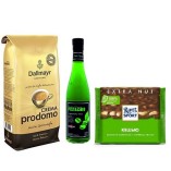 Кофе в зернах, сироп фисташка и шоколад